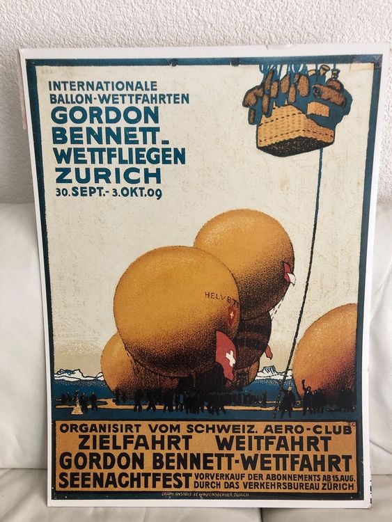 Plakat Gordon Bennett Wettfliegen Zurich Kaufen Auf Ricardo