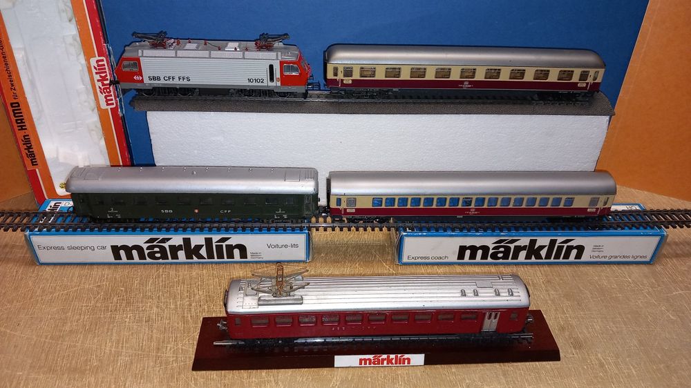 Märklin RE44 SBB LOK HAMO 2 Trafos Schienen 4 Pers Wagen Kaufen