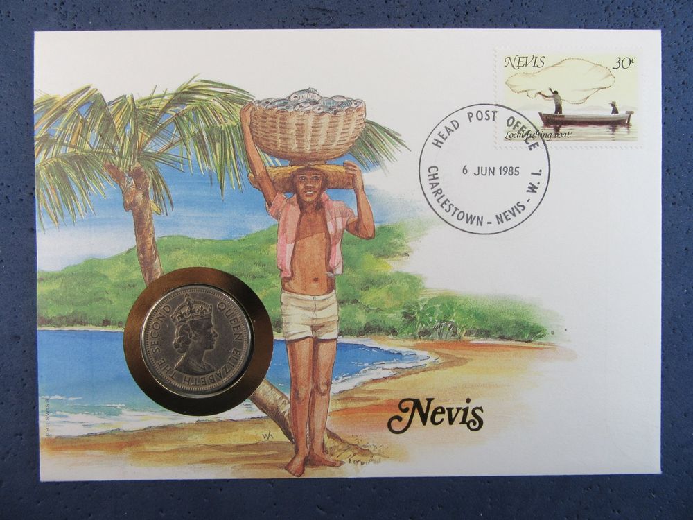 M Nzbrief Numisbrief Nevis M Nze Bmarke Fdc Kaufen Auf