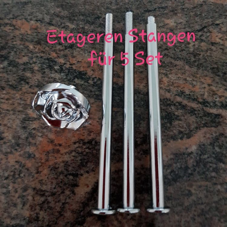 X Lagige Etageren Stangen Rose Silber Kaufen Auf Ricardo