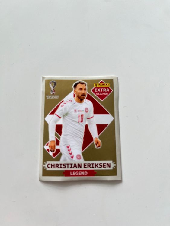 Panini Extra Sticker Gold Christian Eriksen Legend WM 2022 Acheter