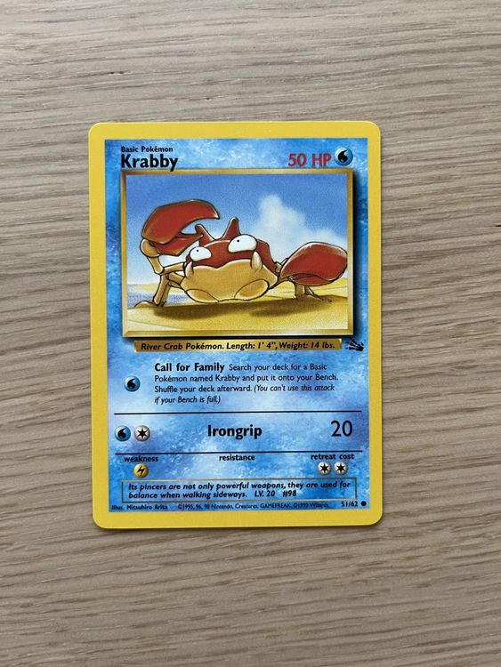 Krabby Pokémon Fossil Set NM Kaufen auf Ricardo