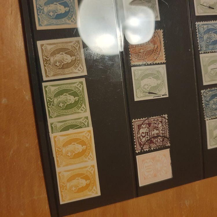 Schweizer Briefmarken Stehende Helvetia Abarten Sammlung Kaufen Auf