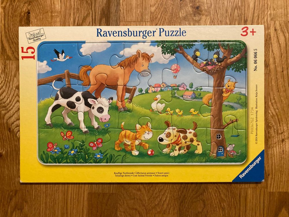 Rahmenpuzzle Knuffige Tierfreunde 15 Teile 3 Kaufen Auf Ricardo