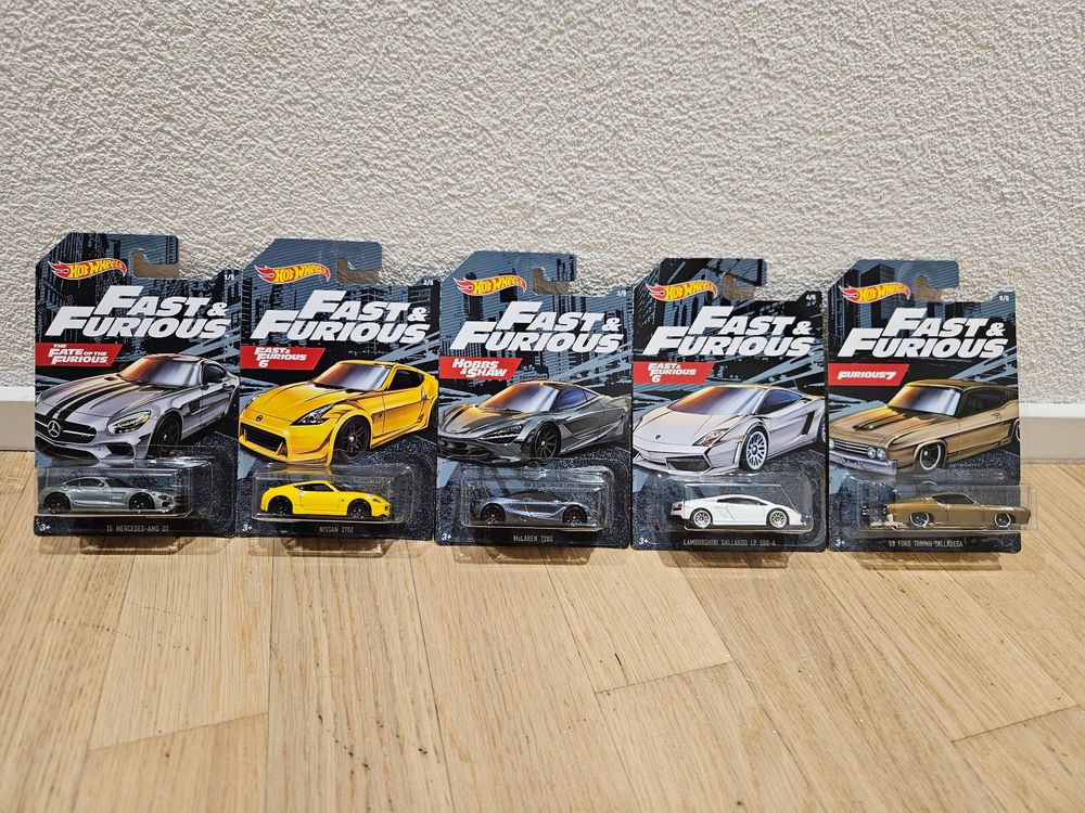 Hot Wheels Fast and Furious Sammlung 5 Autos Neu gemäss