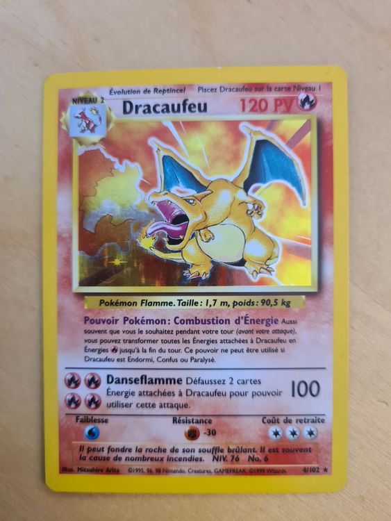 Pokemon Set Base Dracaufeu Charizard Glurak FR 4 102 Holo Kaufen