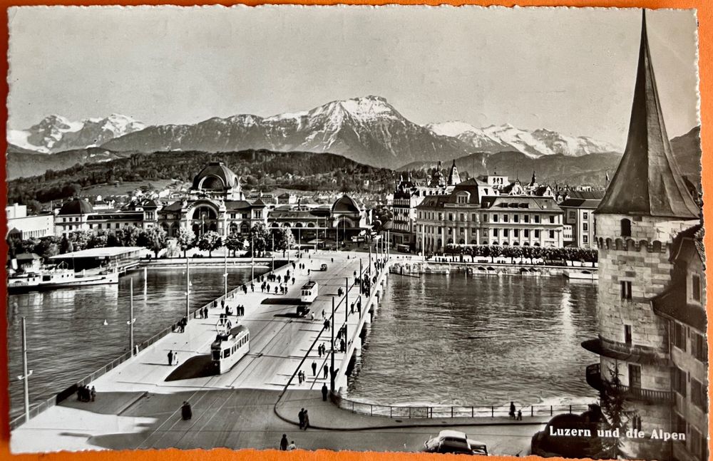 Luzern Tram Seebr Cke Mit Bahnhof Und Tram Kaufen Auf Ricardo