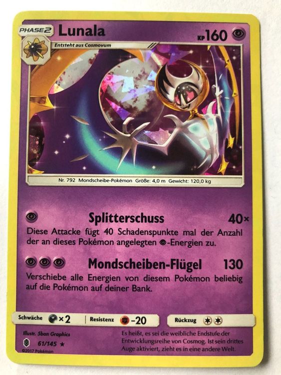 Lunala Rare Holo Pokemon Tcg Kaufen Auf Ricardo