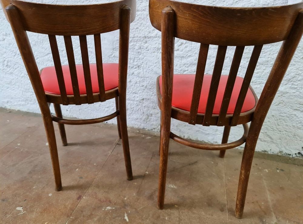 2 Mid Century Holz Bistrostühle Esstischstühle Kaufen auf Ricardo