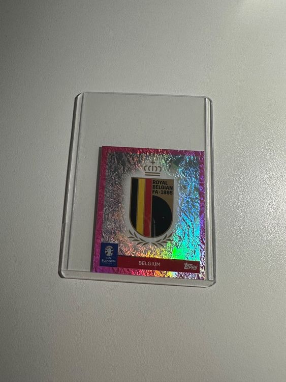 Topps Euro 2024 Bel 1 Pink Rosa Belgium Wappen Super Rare Kaufen Auf