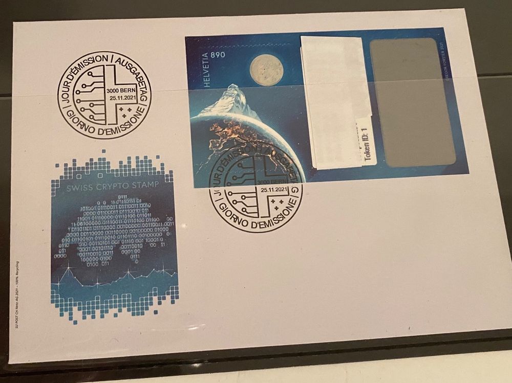 Sonderumschlag Crypto Stamp Briefmarke Id Matterhorn Kaufen Auf