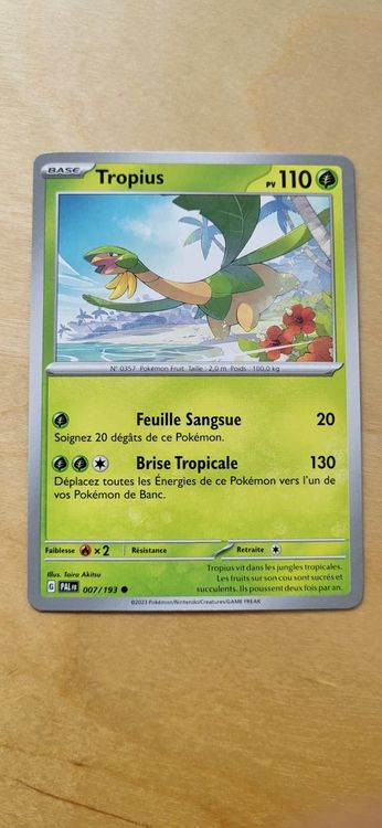 Carte Pokémon Tropius 007 193 Écarlate et Violet EV02 Kaufen auf Ricardo