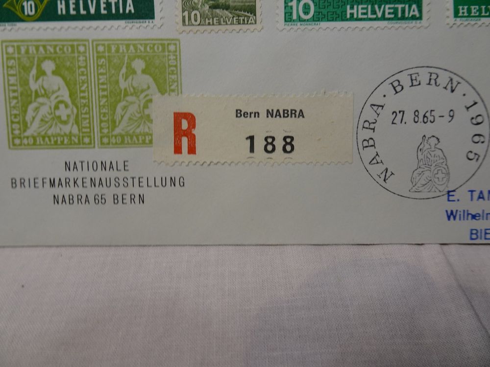 27 8 65 NABRA BERN 1965 BRIEFMARKEN AUSSTELLUNG 8 MARKEN Kaufen