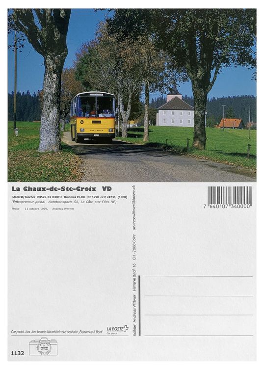 La Chaux De Ste Croix Jura Vaudois Postauto SAURER RH 525 23 Kaufen