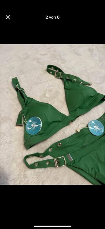 Neuer grüner Bikini mit Schnallen Grösse S Sommer Neu und
