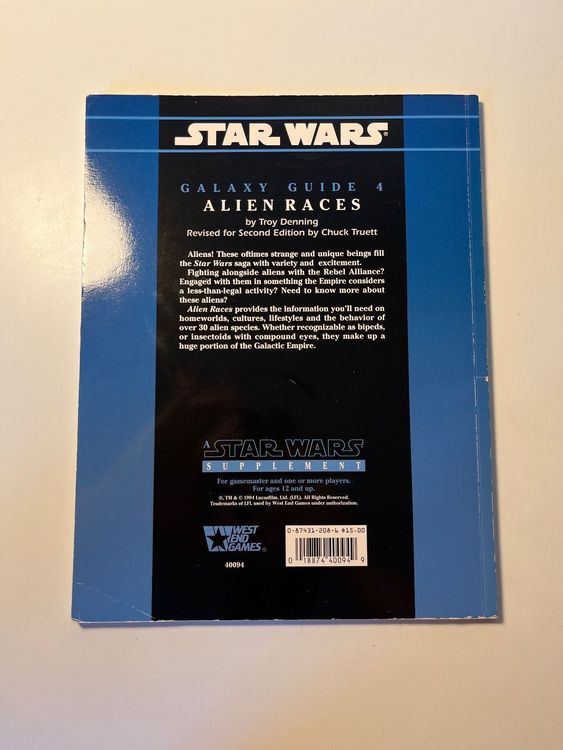 Star Wars Galaxy Guide 4 Alien Races Kaufen Auf Ricardo