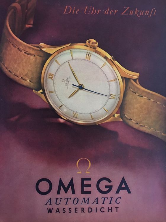 Grosse Vintage Reklame Omega Uhren 1947 Biel Kaufen Auf Ricardo