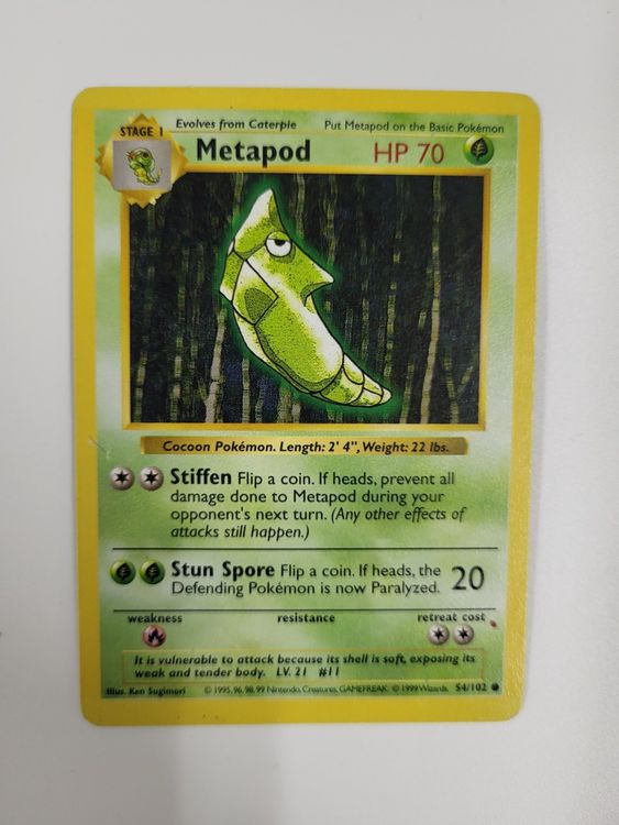 Pokemon Metapod Shadowless Base Set Kaufen Auf Ricardo