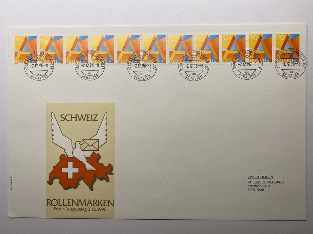 FDC Grossbrief Rollenmarken 1996 Ortsn Kaufen Auf Ricardo