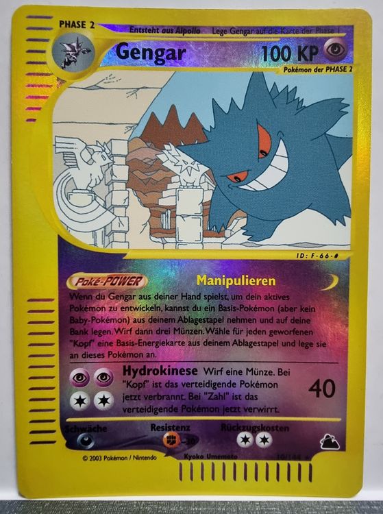 Pokémon Gengar 10 144 Skyridge 2003 DE reverse Holo Kaufen auf Ricardo