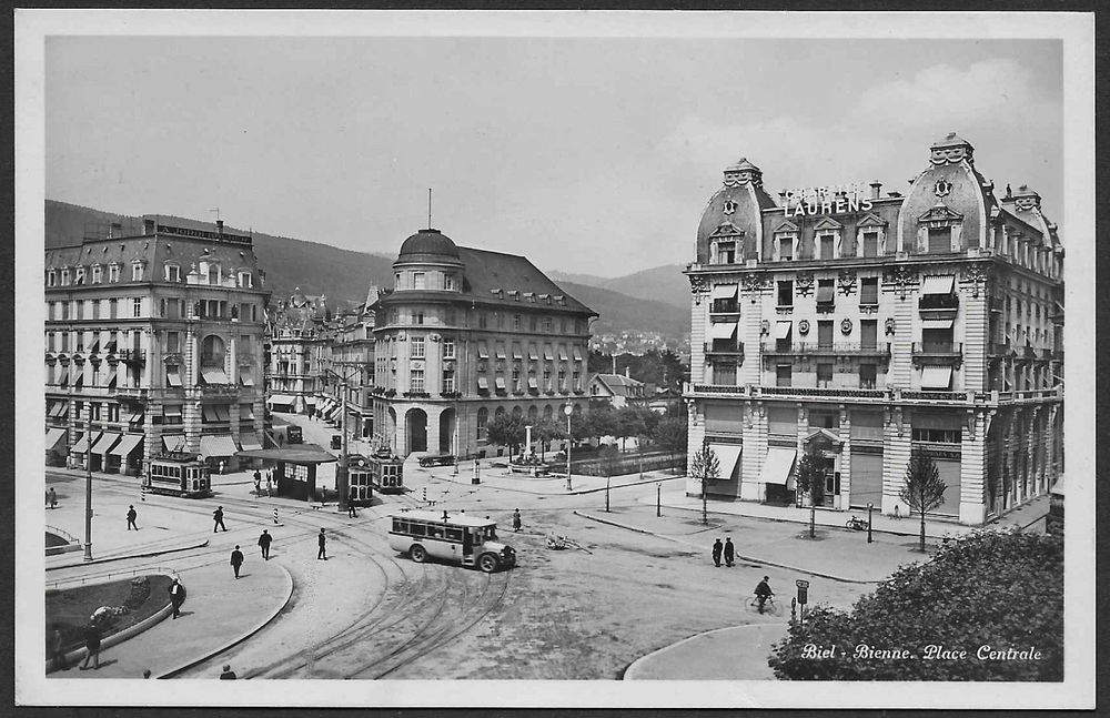 Carte Biel Bienne Place Centrale animée Kaufen auf Ricardo