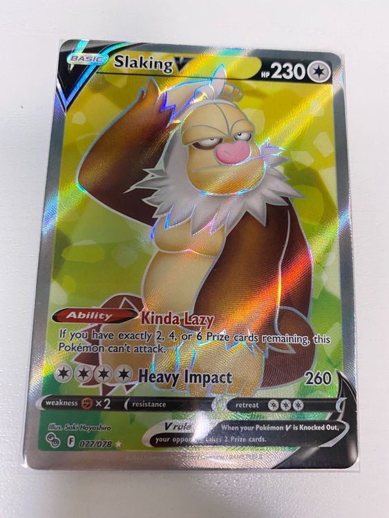 Slaking V Pokemon GO 077 078 Full Art Kaufen Auf Ricardo