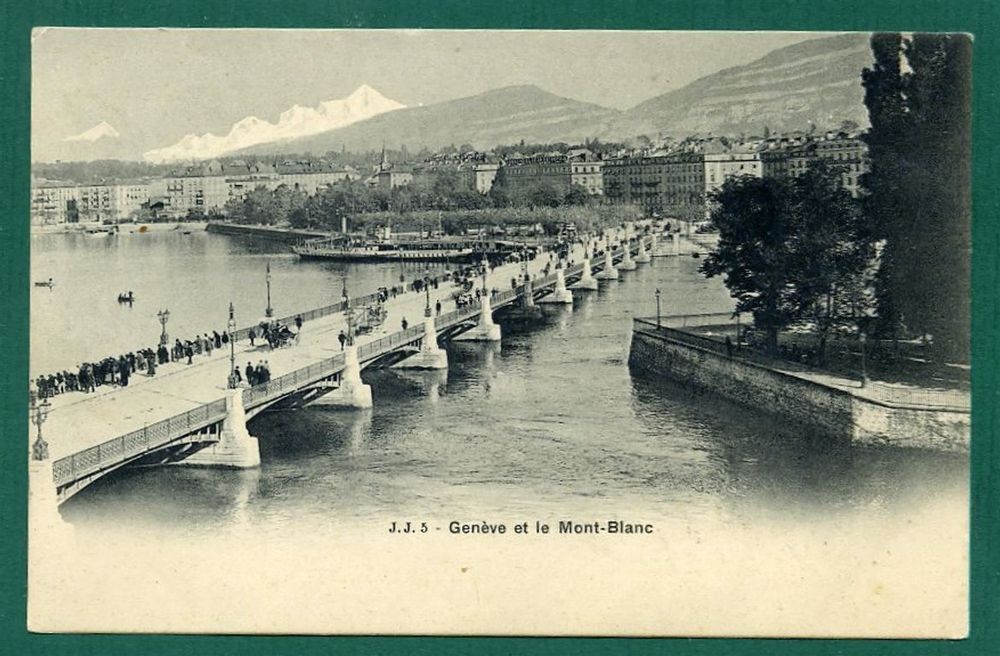 Genève Pont du Mont Blanc Ile Rousseau Kaufen auf Ricardo