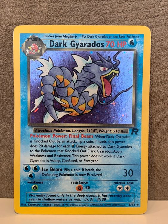 8 82 Dark Gyarados Holo ENG Pokemon Team Rocket Kaufen Auf Ricardo