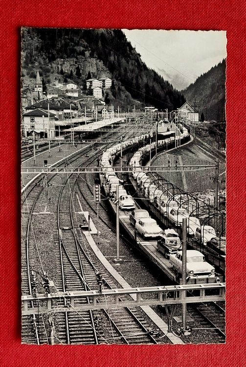 Göschenen Bahnhof Gottharbahn Autoverlad um 1960 Kaufen auf Ricardo