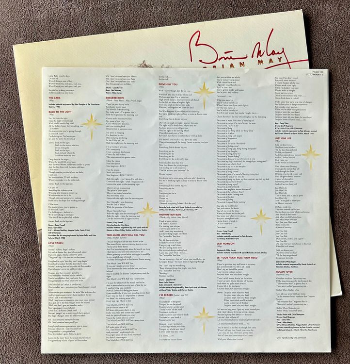 Brian May Back To The Light Org St Press Vinyl Lp Queen Kaufen Auf