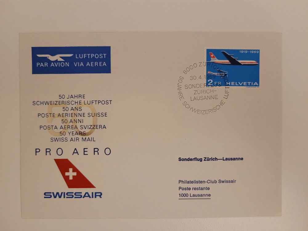 1969 Swissair Sonderflug Zürich Lausanne Kaufen auf Ricardo