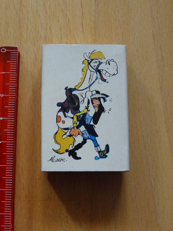 Lucky Luke trägt sein Pferd neuwertige Zündholzschachtel Kaufen auf