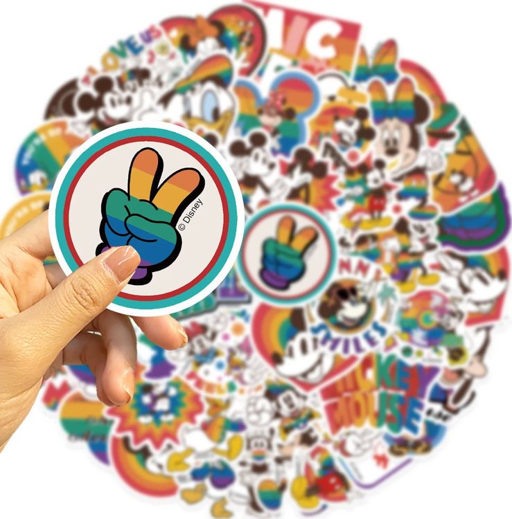 Stk Sticker Aufkleber Regenbogen Bunte Mickey Mouse Kaufen Auf