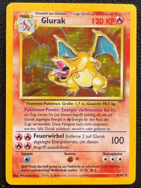 Glurak Holo Rare Pok Mon Base Set Ab Kaufen Auf Ricardo