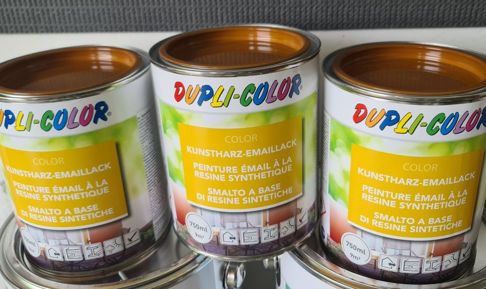 3 Stück DUPLI Color Kunstharz Emaillack 750 ml Braun Kaufen auf Ricardo