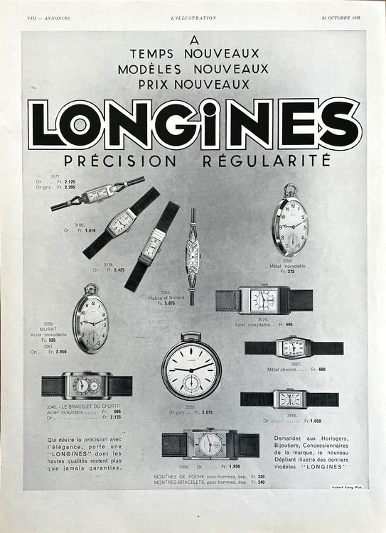 Longines Watch Alte Werbung Ancienne Publicit Kaufen Auf