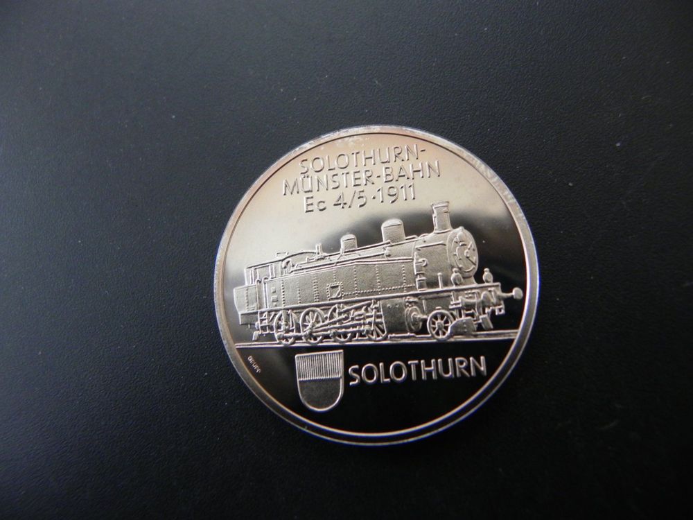 Medaille Eisenbahn Jahre Schweiz Solothurn Silber G Kaufen