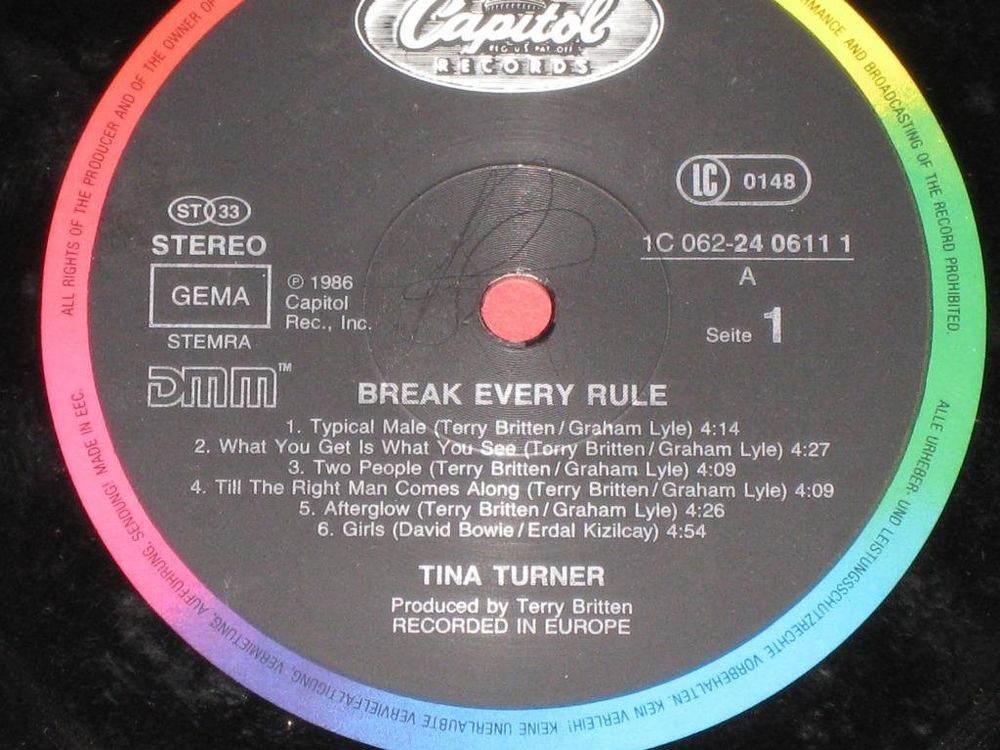 LP TINA TURNER BREAK EVERY RULE Kaufen Auf Ricardo