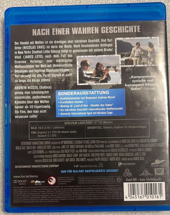 Lord Of War H Ndler Des Todes Blu Ray Kaufen Auf Ricardo