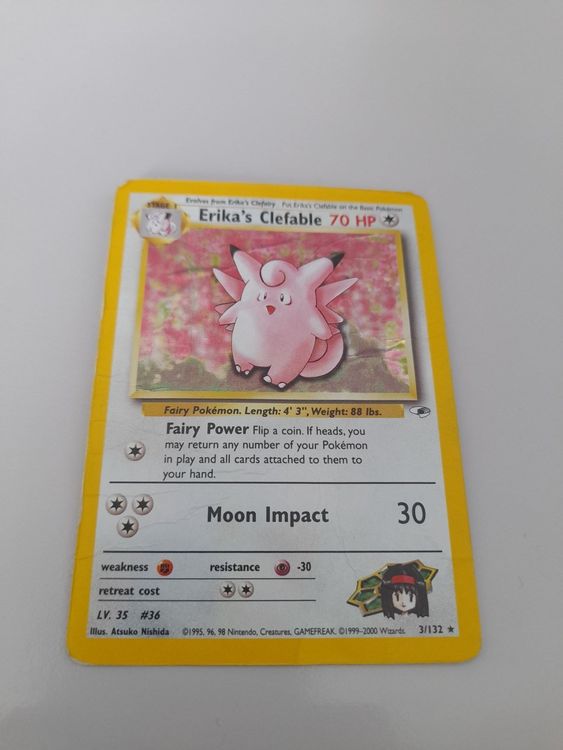 Erika S Clefable Holo Pokemon Karte Gym Heroes Kaufen Auf Ricardo