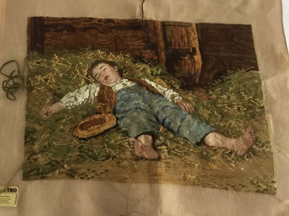 Albert Anker Gobelin Zum Fertig Sticken Schlafender Knabe Kaufen