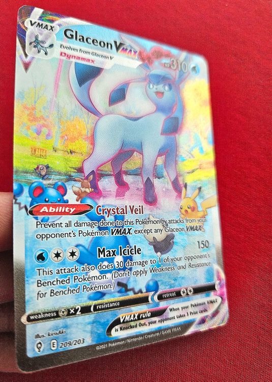 Glaceon Vmax Alt Art Evolving Skies En Mint Ab Chf Kaufen Auf