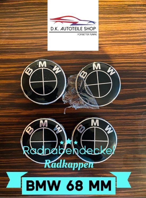 BMW 68mm Nabendeckel Nabenkappen Radnabendeckel Schwarz NEU Kaufen