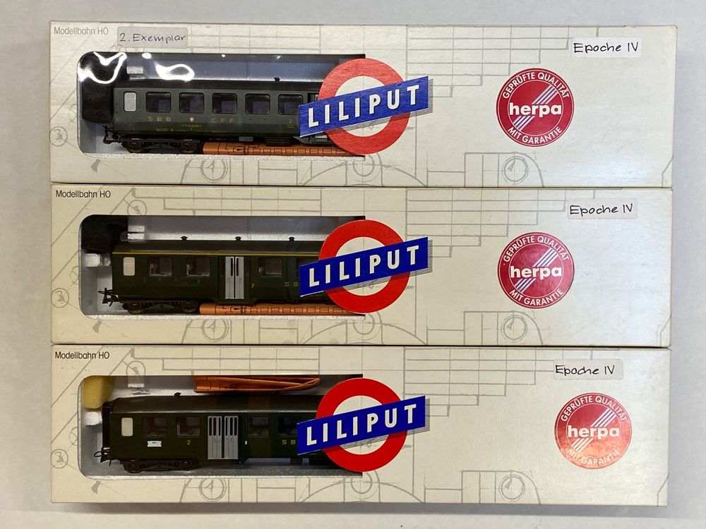 X Liliput H Gs Sbb Leichtstahlwagen A Und B Acheter Sur Ricardo