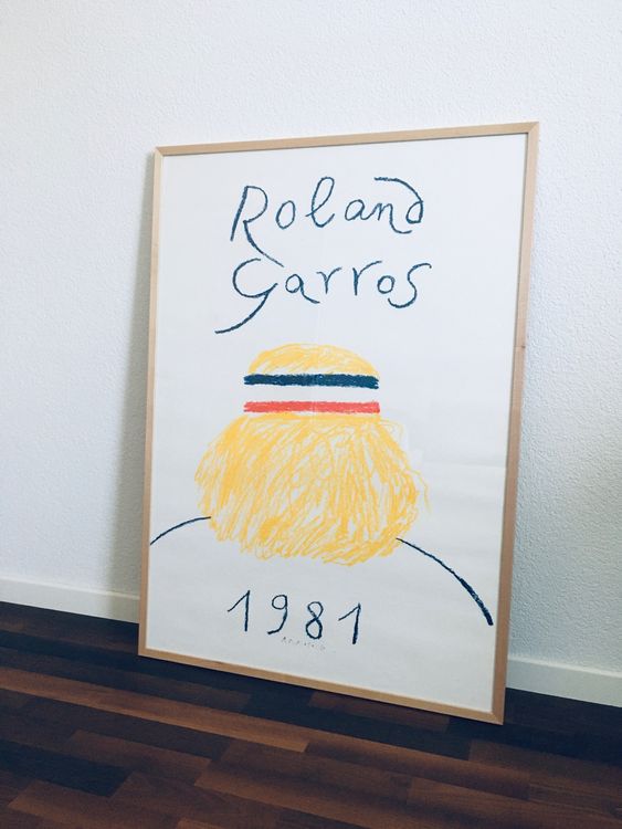 Gerahmte Zeichnung French Open Plakat 1981 Roland Garros Kaufen Auf