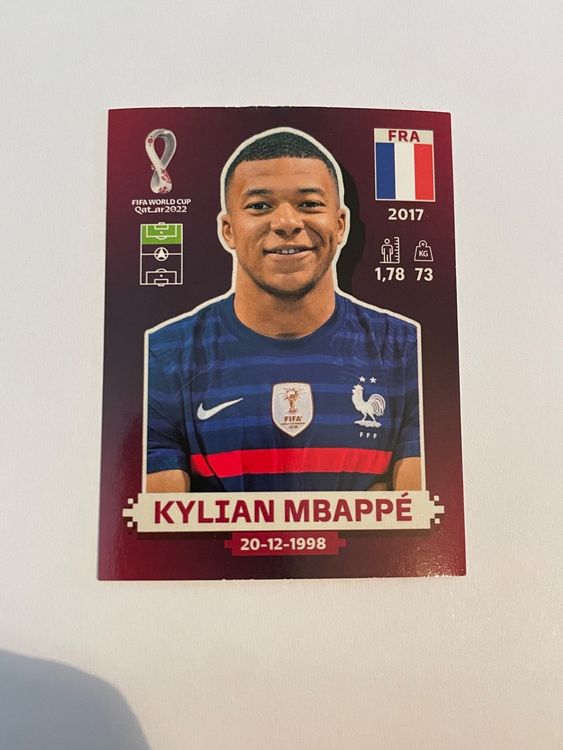 Wm panini 2022 Kylian Mbappé Kaufen auf Ricardo