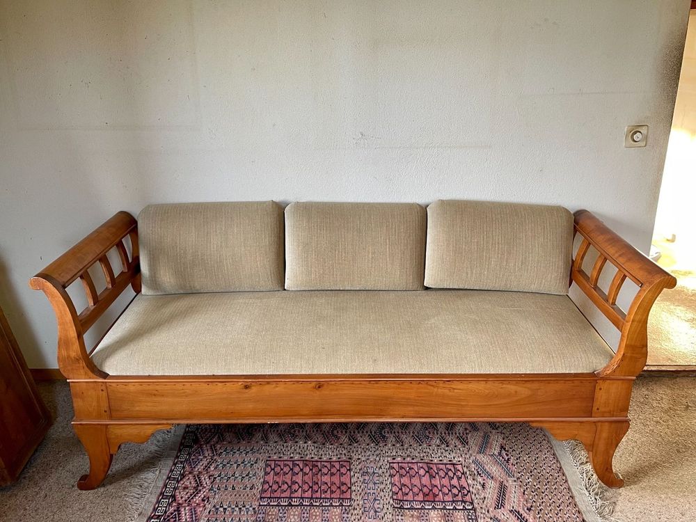 Antikes SOFA Biedermeier Daybed 1820 Ostschweiz Kirschbaum Kaufen Auf