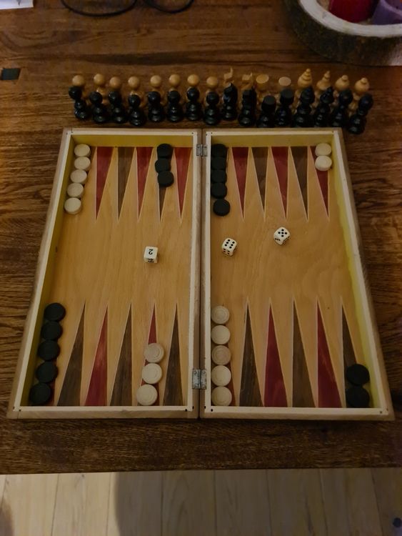 Holz Schach Backgammon Damen Spiel Aus Holz Sehr Wenig Gesp Kaufen