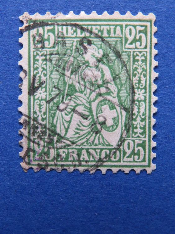 25 Rp Sitzende Helvetia Nr 40 Vollstempel BASEL Kaufen Auf Ricardo