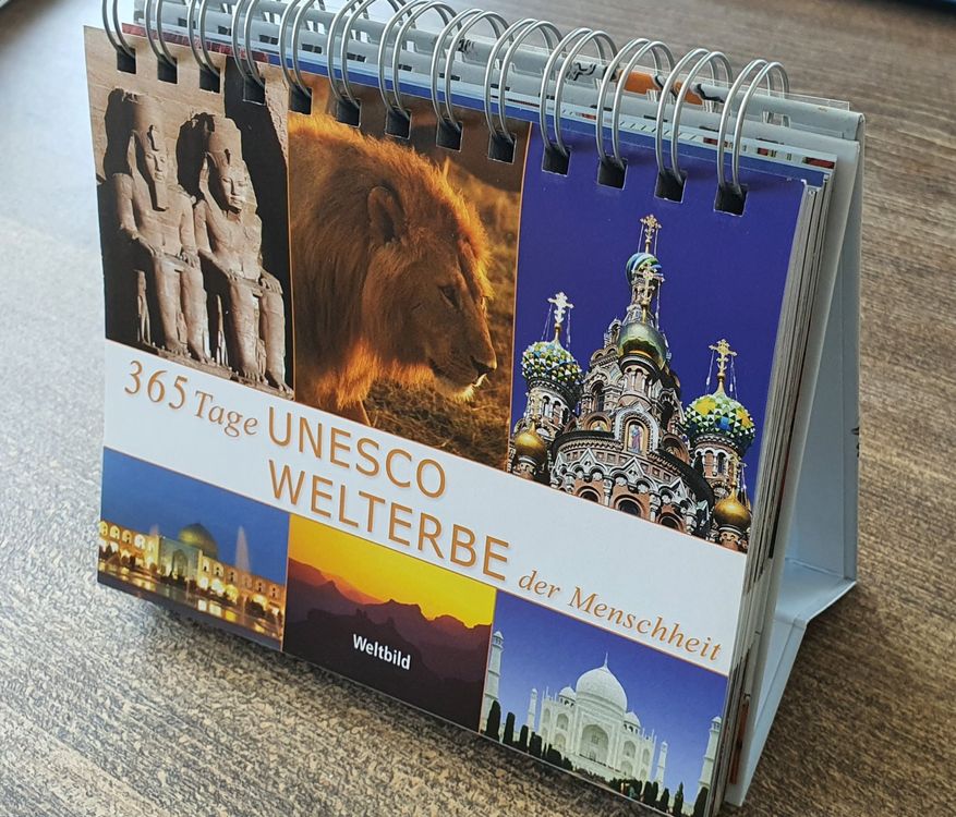 Aufstellkalender Unesco Welterbe mit Bildern für 365 Tage Kaufen auf